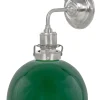 Vägglampa - Lillienstedt nickel, grön halvsfär