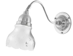 Vägglampa - Runeberg nickel, slipat mattglas