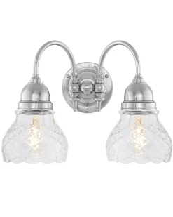 Vägglampa - Stackelberg nickel, slipat klarglas