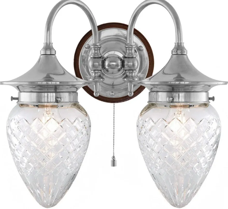 Vägglampa - Tigerstedt nickel, klarglas