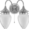 Vägglampa - Tigerstedt nickel, slipat mattglas