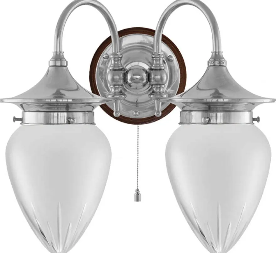 Vägglampa - Tigerstedt nickel, slipat mattglas