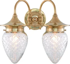 Vägglampa - Tigerstedt, slipat klarglas