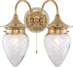 Vägglampa - Tigerstedt, slipat klarglas