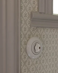 Vridströmbrytare 2-polig vitt porslin - THPG infällt