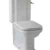 WC - Art Deco golvstående toalett med spolvred & sits - Brons