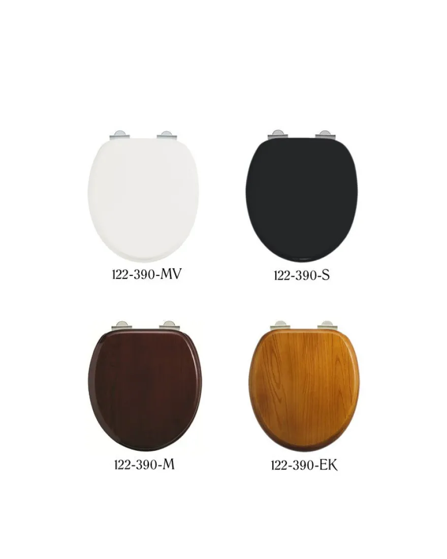 WC - Burlington högspolande toalett, väggcistern & sits - gulddetaljer