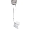 WC - Burlington högspolande toalett, metallcistern & sits