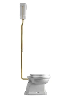 WC - Camden högspolande toalett brons, väggcistern & sits