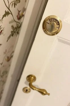 WC-regel rund - Toalettlås mässing