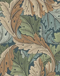 William Morris & Co. Tapet - Acanthus Slate Blue/Thyme