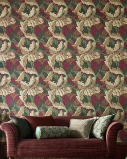 William Morris & Co. Tapet - Acanthus Madder/Thyme