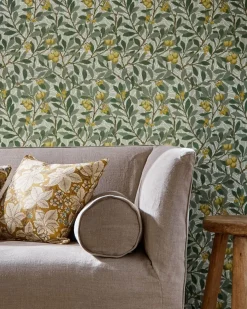 William Morris & Co. Tapet - Arbutus Green/Terracotta