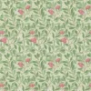 William Morris & Co. Tapet - Arbutus Olive/Pink