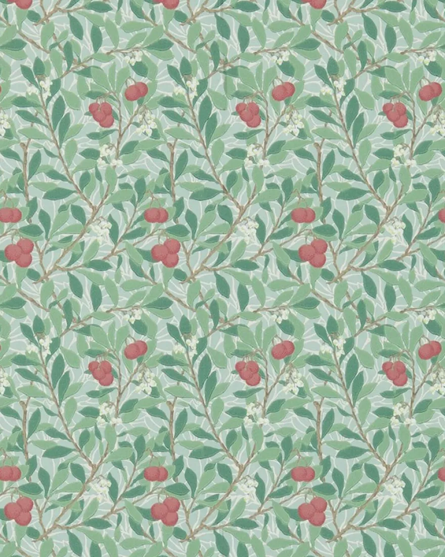 William Morris & Co. Tapet - Arbutus Thyme/Coral