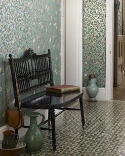 William Morris & Co. Tapet - Bird & Pomegranate Blue/Sage