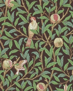 William Morris & Co. Tapet - Bird & Pomegranate Charcoal/Sage