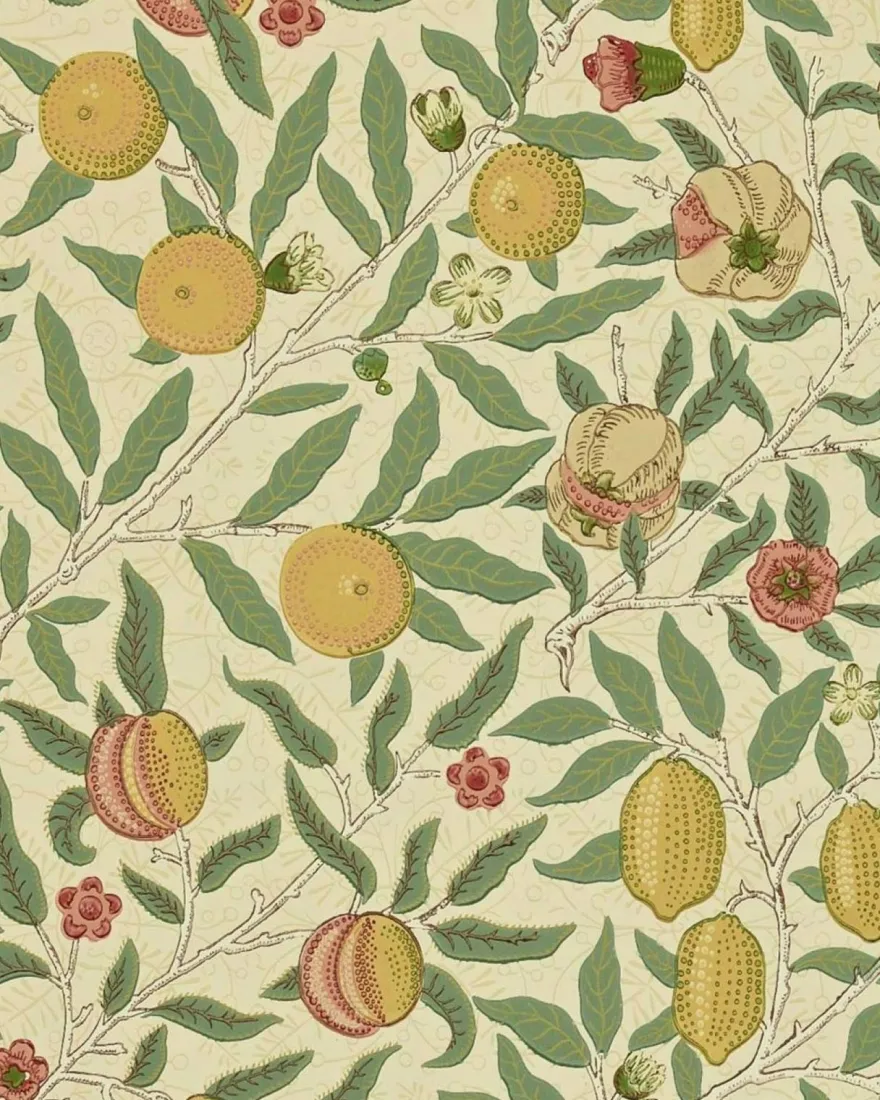 William Morris & Co. Tapet - Fruit Beige/Gold/Coral