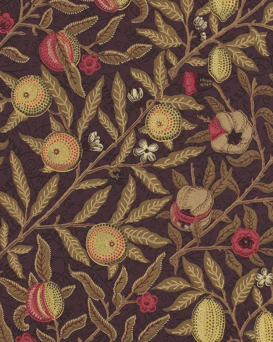 William Morris & Co. Tapet - Fruit Wine/Manilla