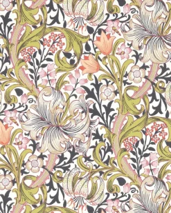 William Morris & Co. Tapet - Golden Lily Espresso