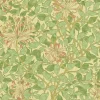 William Morris & Co. Tapet - Honeysuckle Green/Beige/Pink