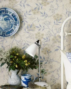 William Morris & Co. Tapet - Jasmine Ecru/Woad
