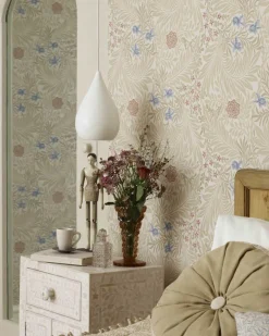 William Morris & Co. Tapet - Larkspur Olive/Lilac