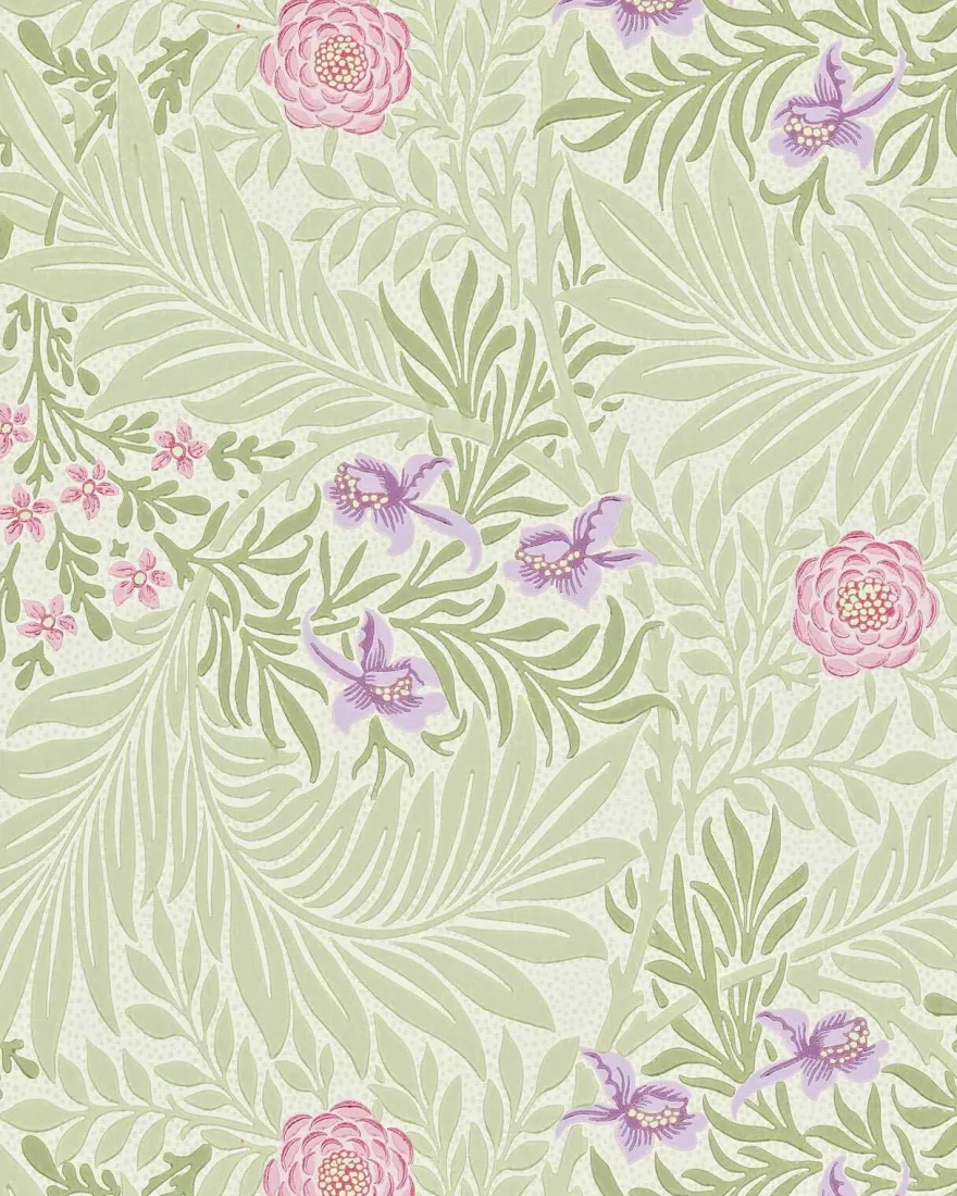 William Morris & Co. Tapet - Larkspur Olive/Lilac