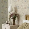 William Morris & Co. Tapet - Larkspur Green/Coral