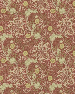 William Morris & Co. Tapet - Morris Seaweed Red/Gold