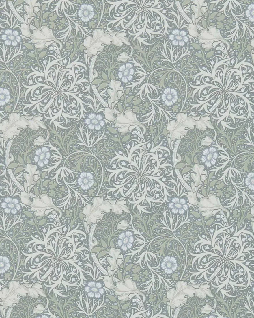 William Morris & Co. Tapet - Morris Seaweed Silver/Ecru