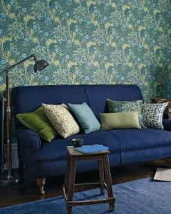 William Morris & Co. Tapet - Morris Seaweed Ink/Woad