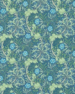William Morris & Co. Tapet - Morris Seaweed Cobalt/Thyme
