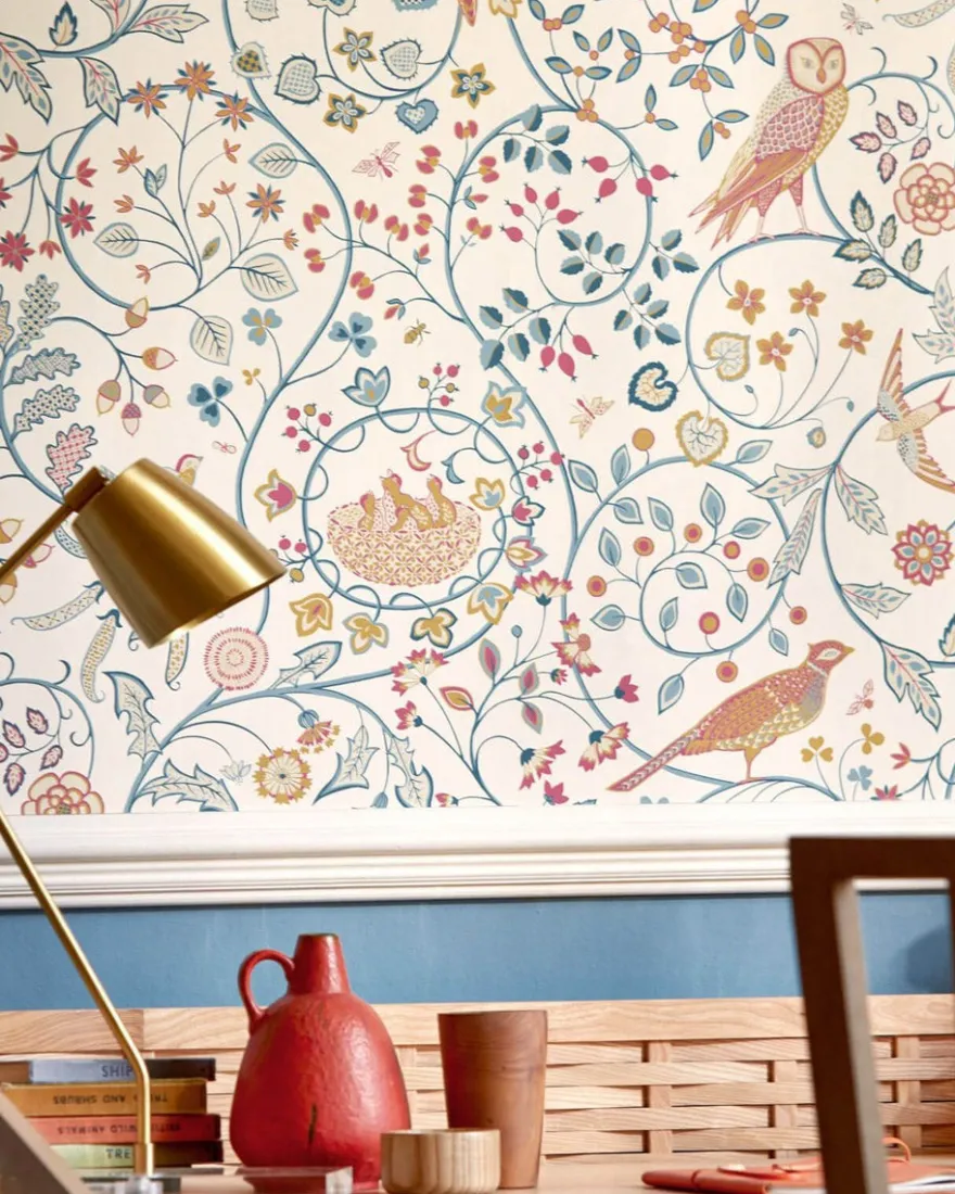 William Morris & Co. Tapet - Newill indigo saffron