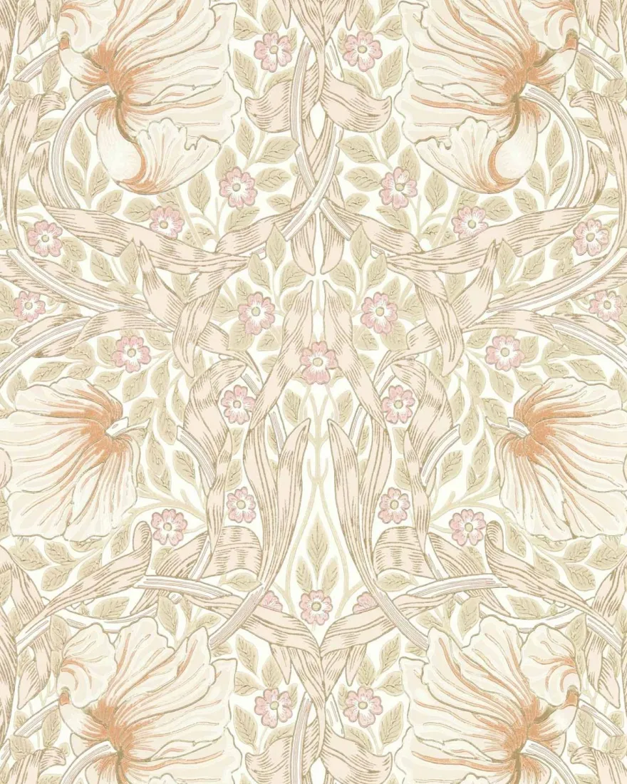 William Morris & Co. Tapet - Pimpernel Cochineal Pink