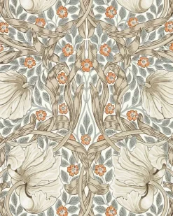 William Morris & Co. Tapet - Pimpernel Linen/Coral