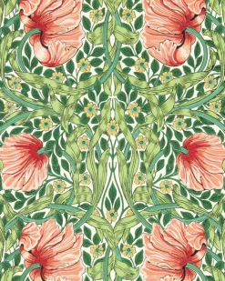 William Morris & Co. Tapet - Pimpernel Shamrock/Watermelon
