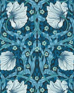 William Morris & Co. Tapet - Pimpernel Midnight/Opal