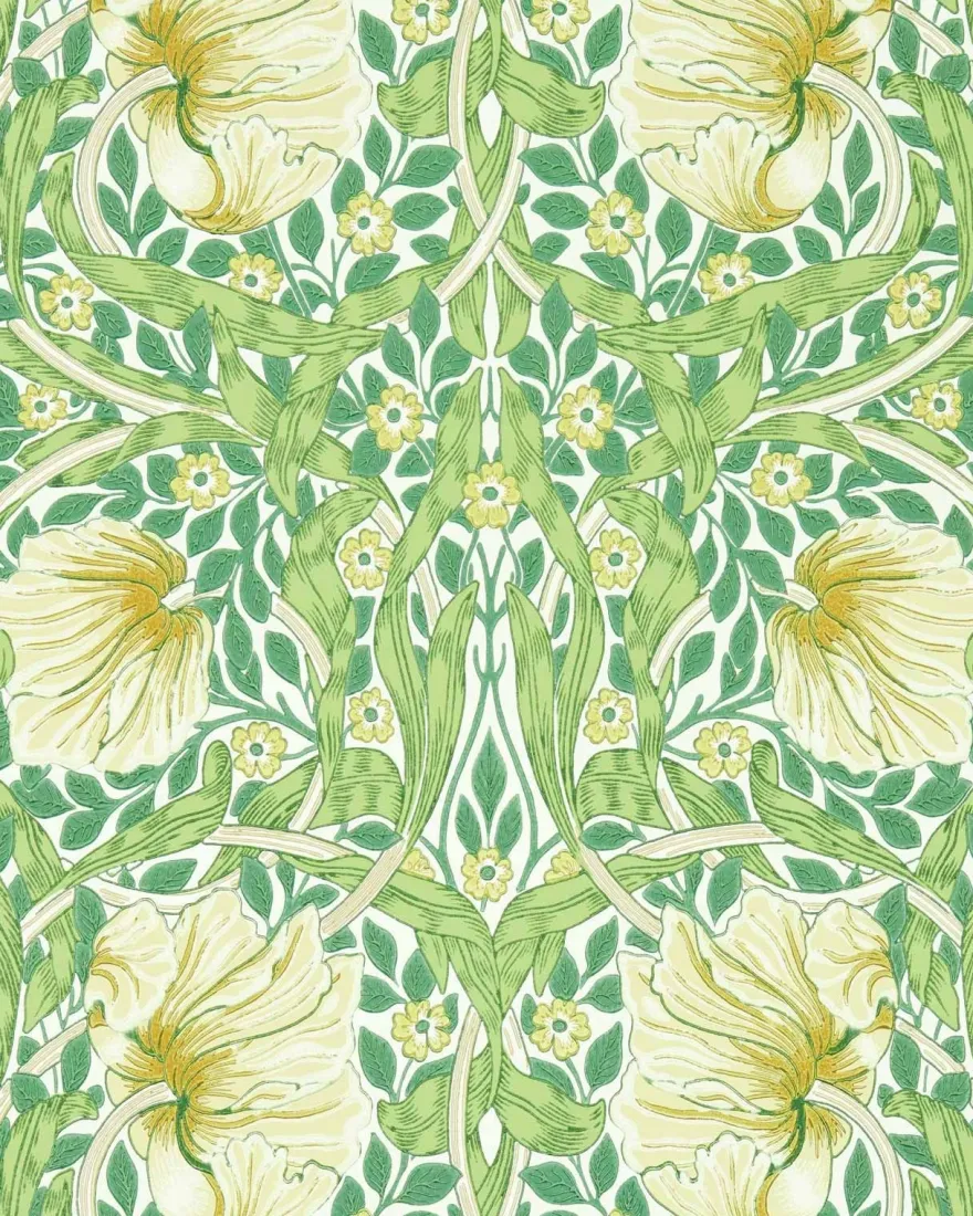 William Morris & Co. Tapet - Pimpernel Weld/Leaf Green