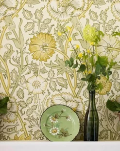 William Morris & Co. Tapet - Pink & Rose cowslip/fennel