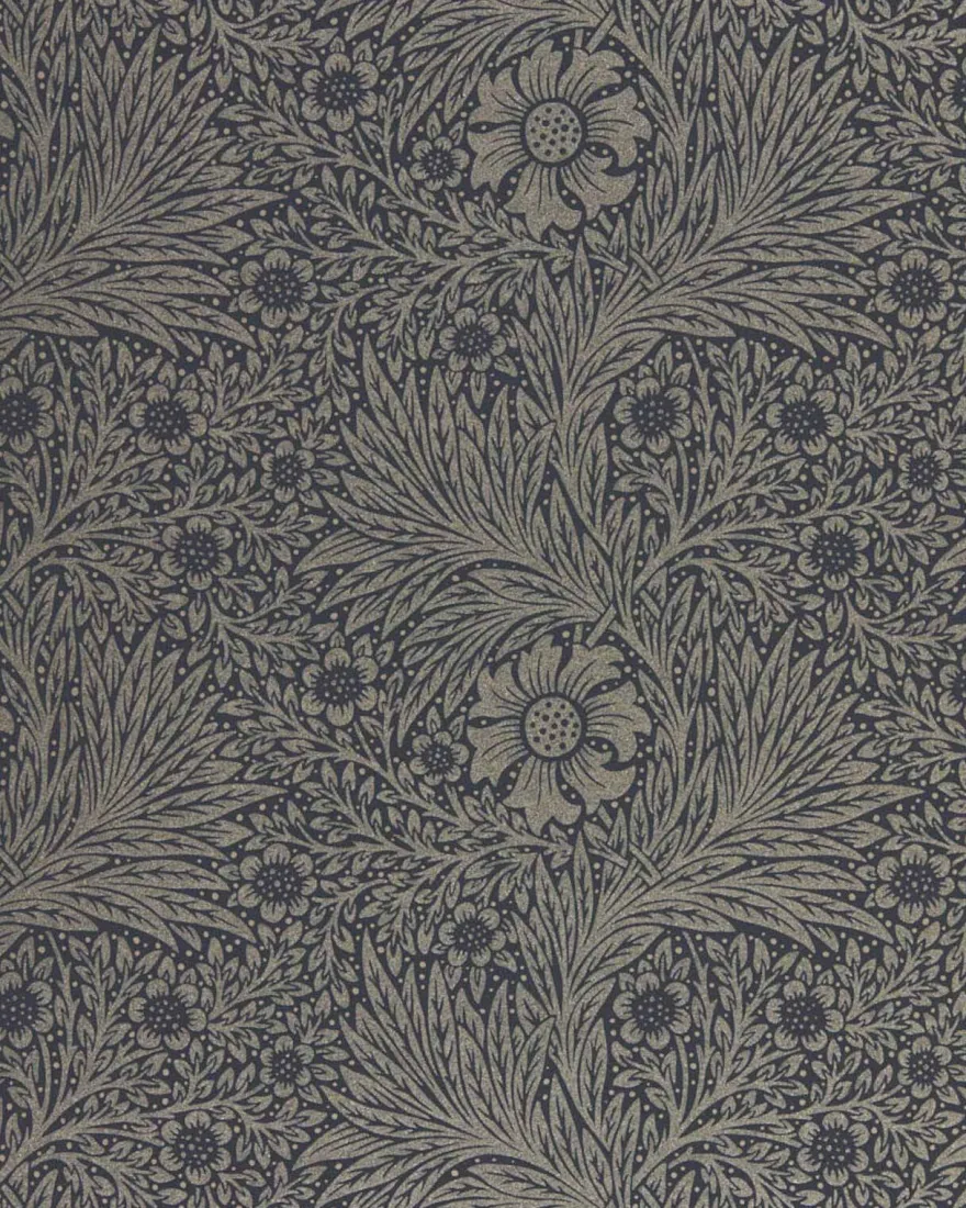 William Morris & Co. Tapet - Pure Marigold Black Ink