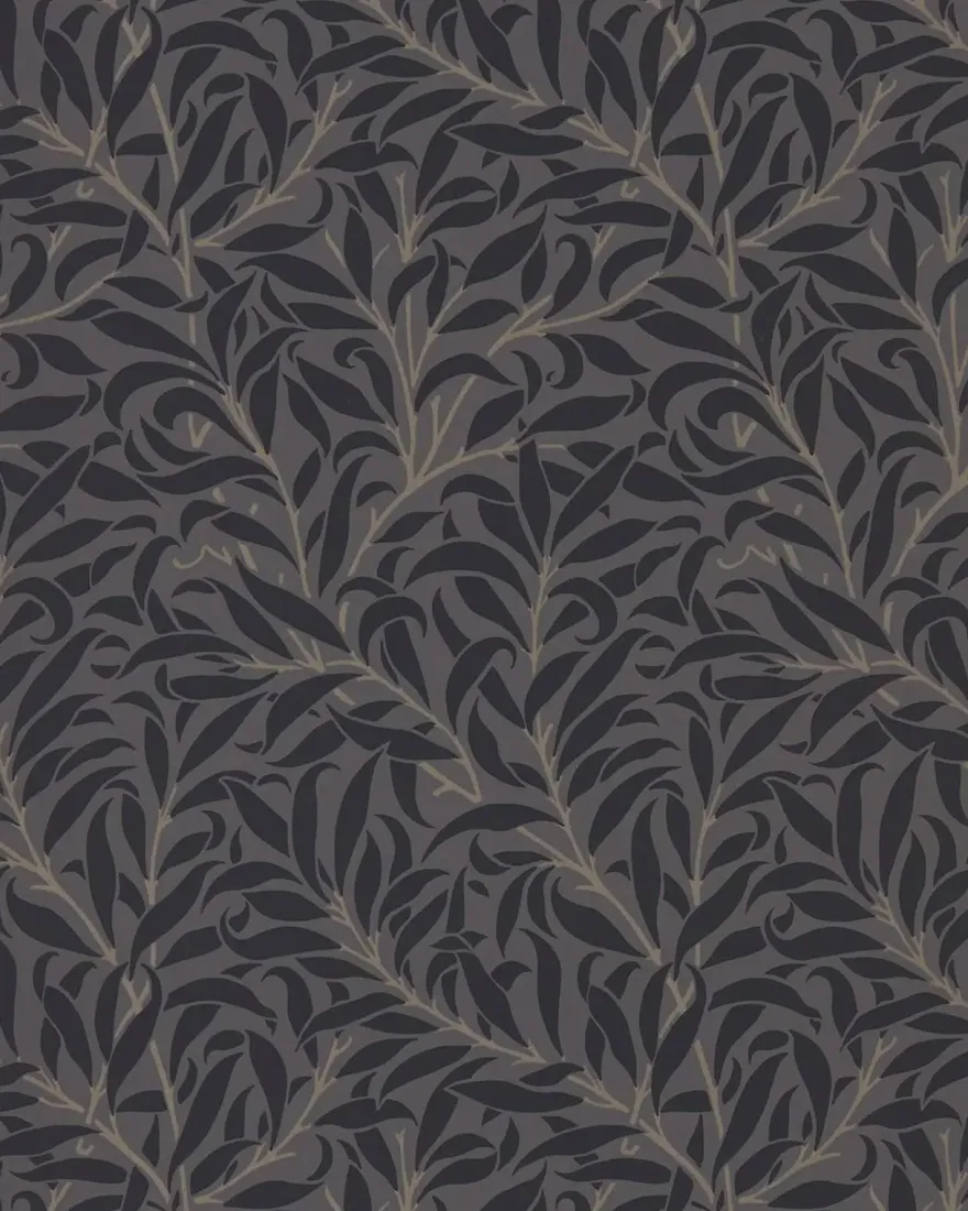 William Morris & Co. Tapet - Pure Willow Boughs Charcoal/Black
