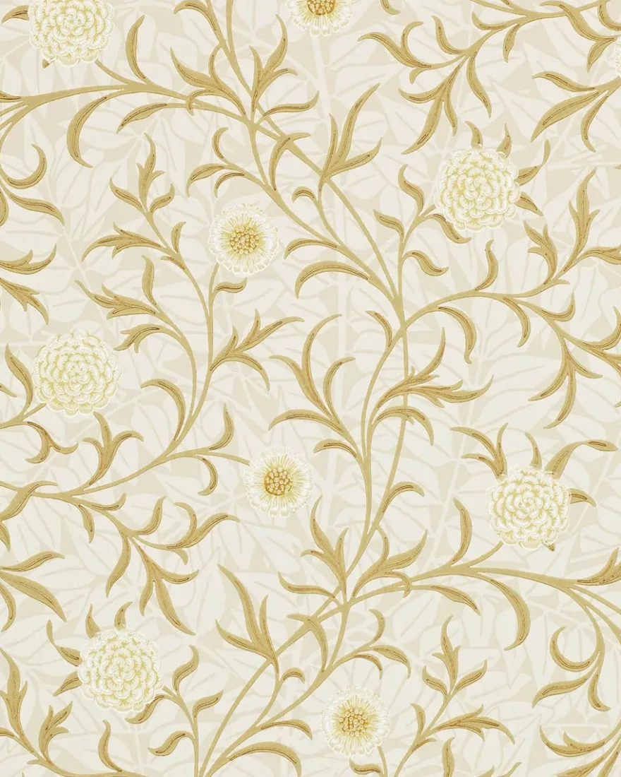 William Morris & Co. Tapet - Scroll Vellum/Biscuit