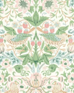 William Morris & Co. Tapet - Simply Strawberry Thief cochineal pink