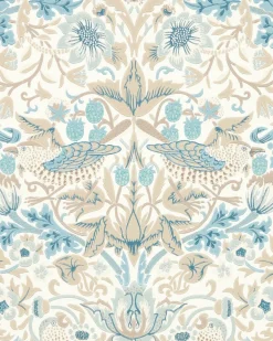 William Morris & Co. Tapet - Simply Strawberry Thief slate/vellum