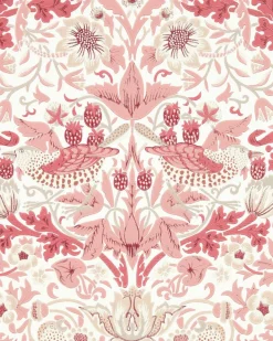William Morris & Co. Tapet - Simply Strawberry Thief madder