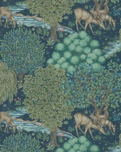 William Morris & Co. Tapet - The Brook Dark Blue