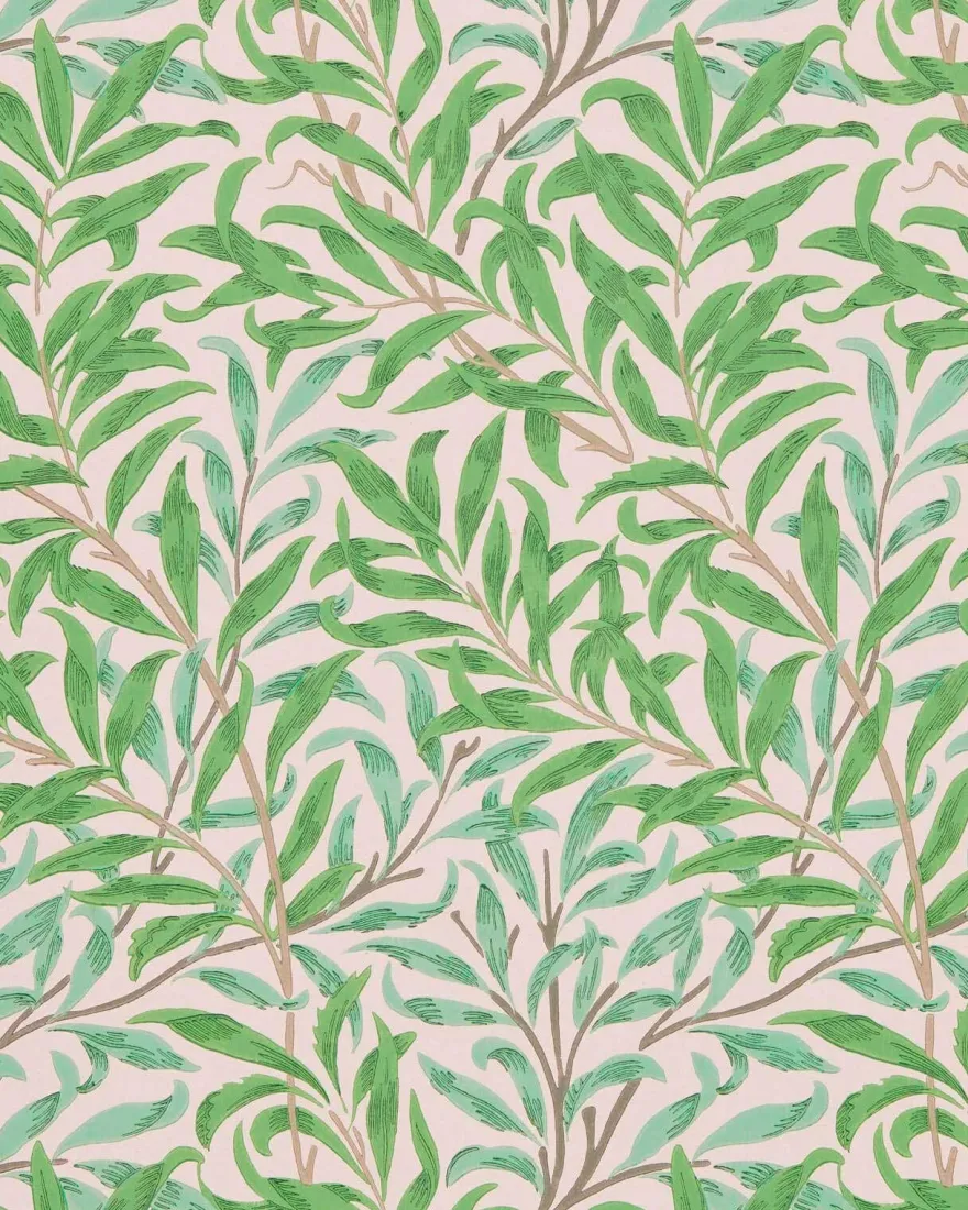 William Morris & Co. Tapet - Willow Boughs Pink/Leaf Green